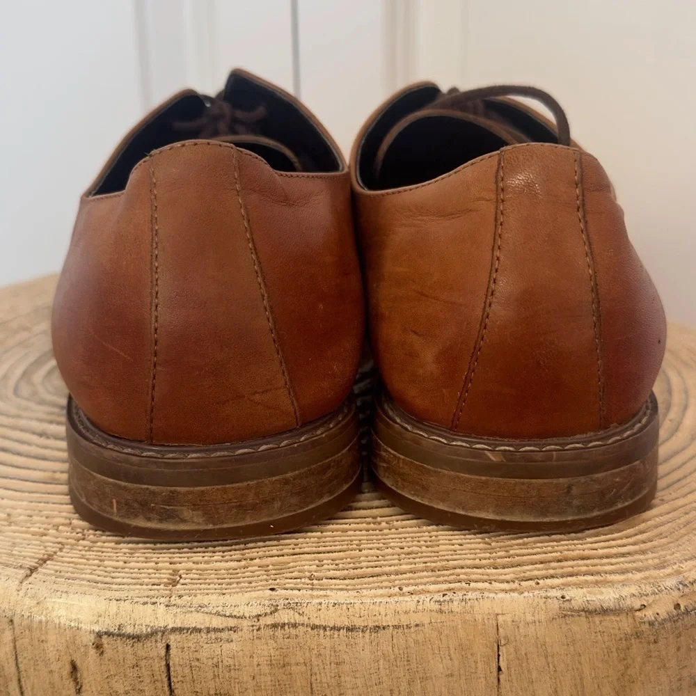 The Rail Brown Leather Men's Oxford Dress Shoe Size 10 US/EU 43